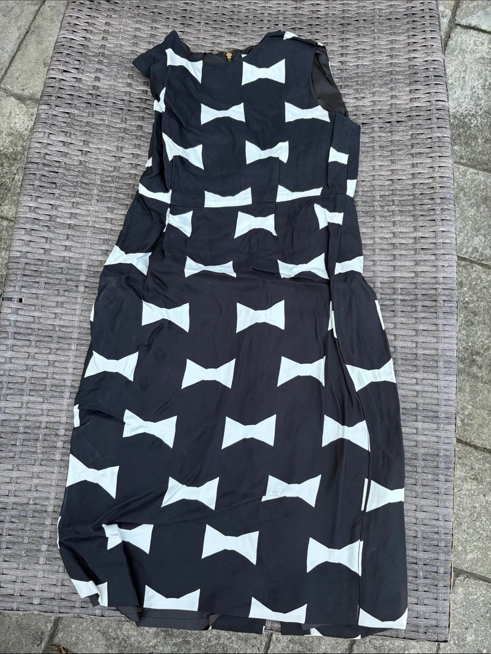kate spade Black Dress with White Bow Print
